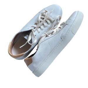Soludos The Original Ibiza Leather Canvas Sneaker White/Tan Sz. 9.5